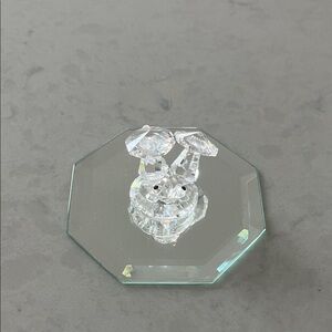 Sparkling Swavorski Crystal Mushroom and frog figure